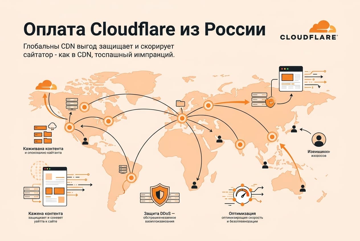 Как оформить подписку Cloudflare из России в 2026 году: без зарубежной карты
