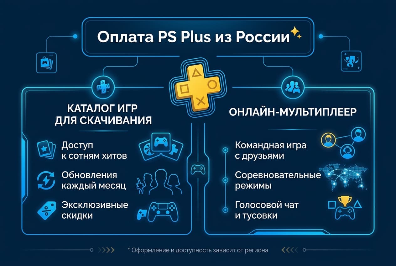 Как оформить подписку PS Plus из России в 2026 году: без зарубежной карты