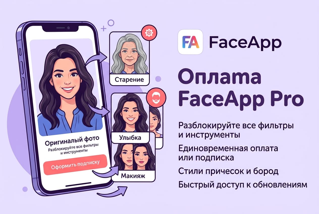 Как оплатить подписку FaceApp Pro из России в 2026 году