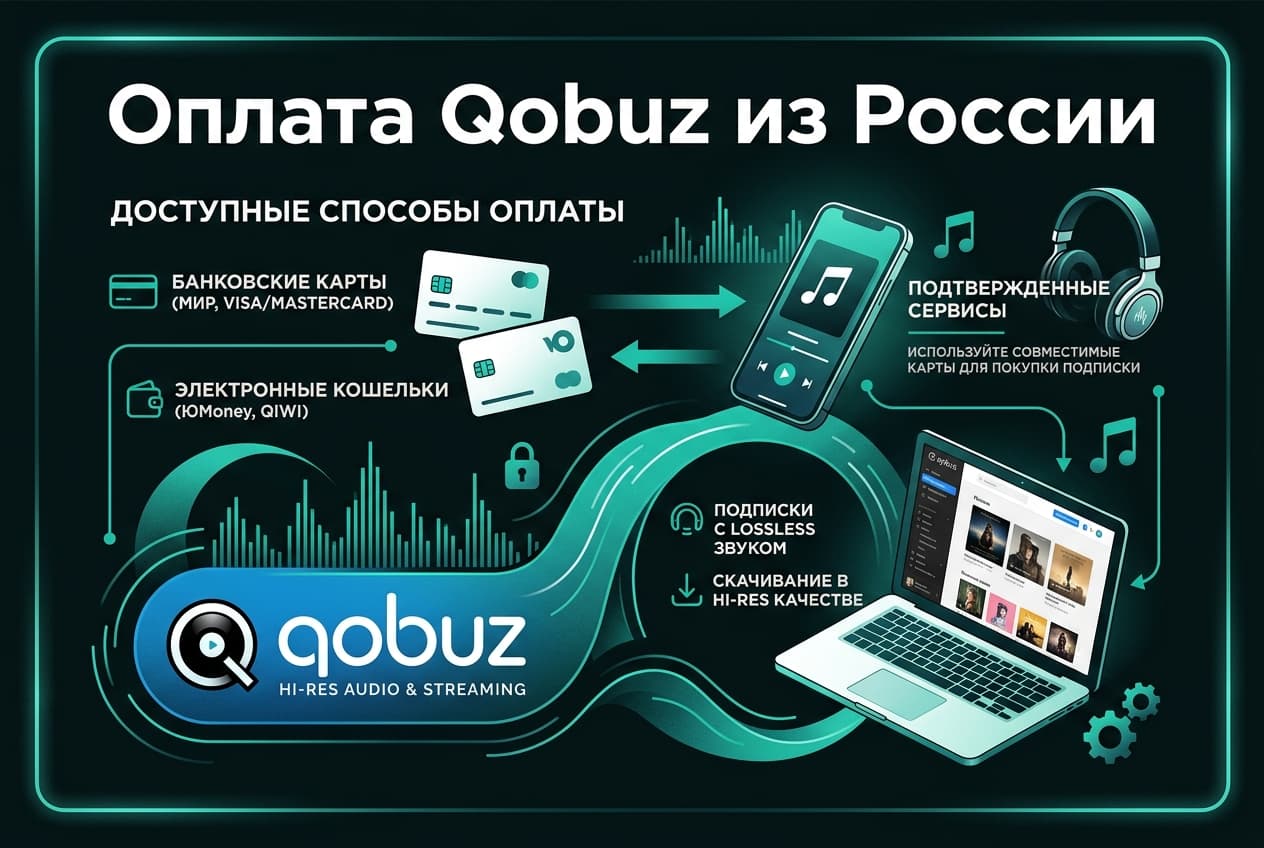 Как оформить подписку Qobuz из России в 2026 году: без зарубежной карты