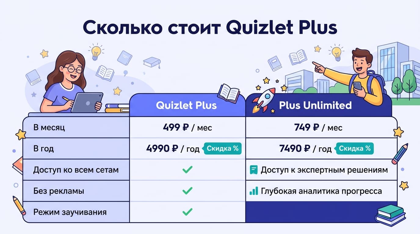 Как оплатить Quizlet в России в 2026 году: рабочие способы — фото 1