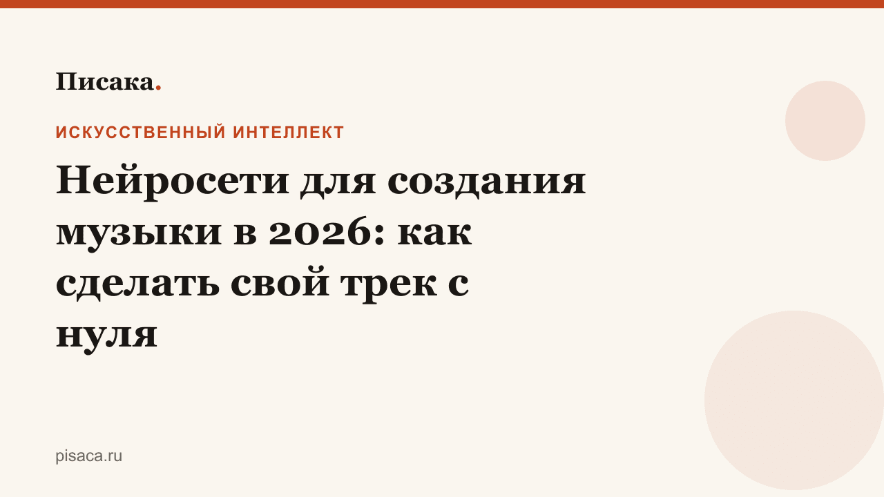 Нейросети для создания музыки в 2026: как сделать свой трек с нуля