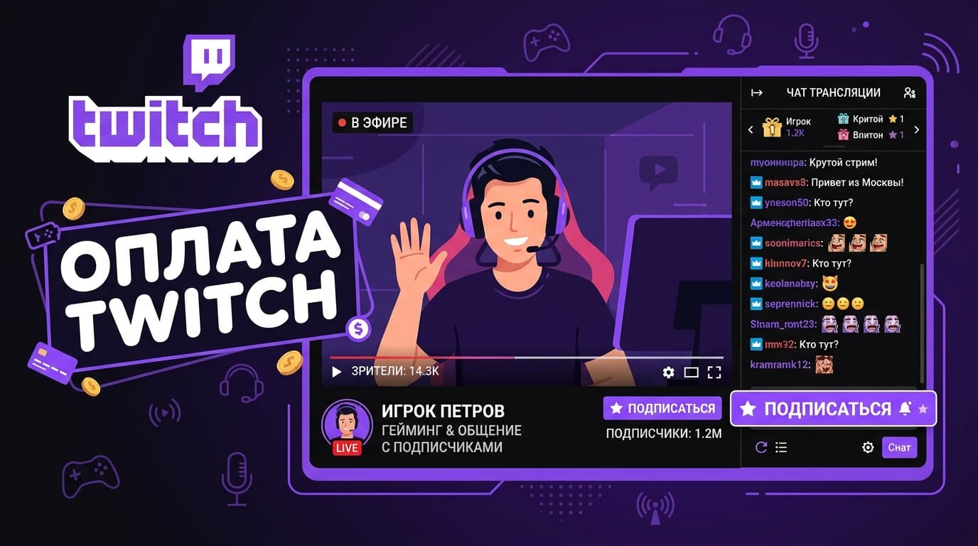 Как оплатить подписку Twitch из России в 2026 году