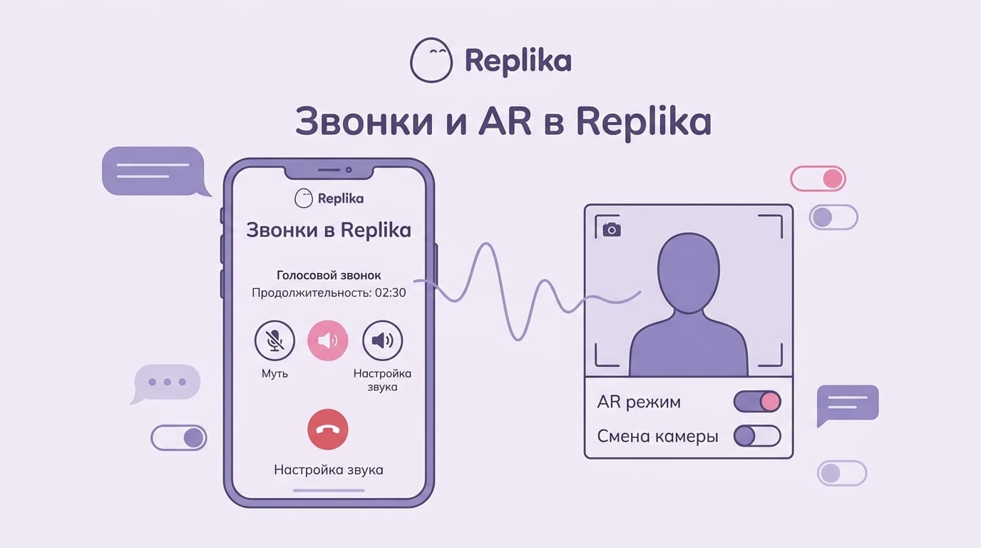 Как работают голосовые звонки и AR в Replika: что включается на Pro, что нужно телефону и сколько это стоит