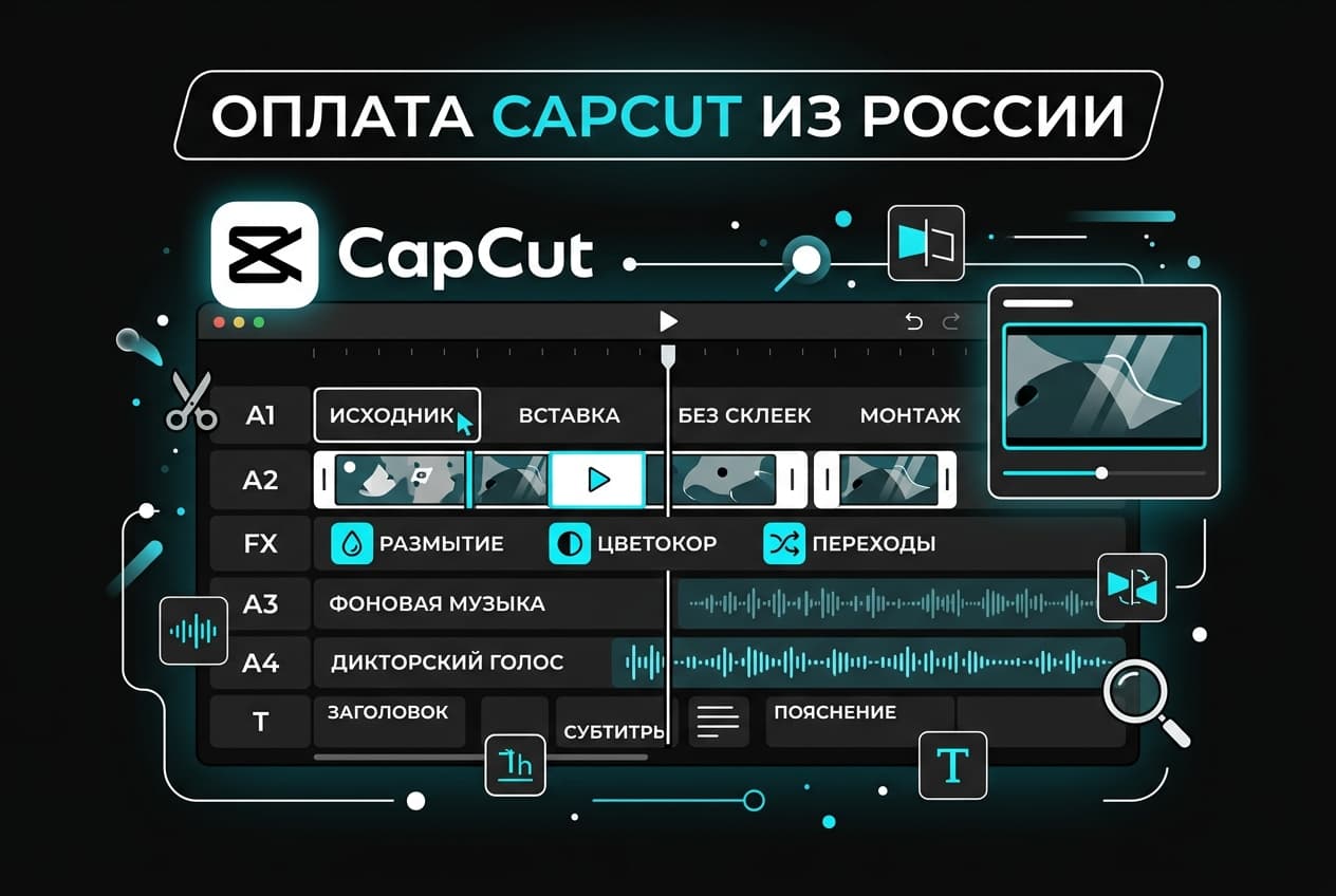 Как оплатить CapCut из России в 2026 году: подписку Pro без зарубежной карты