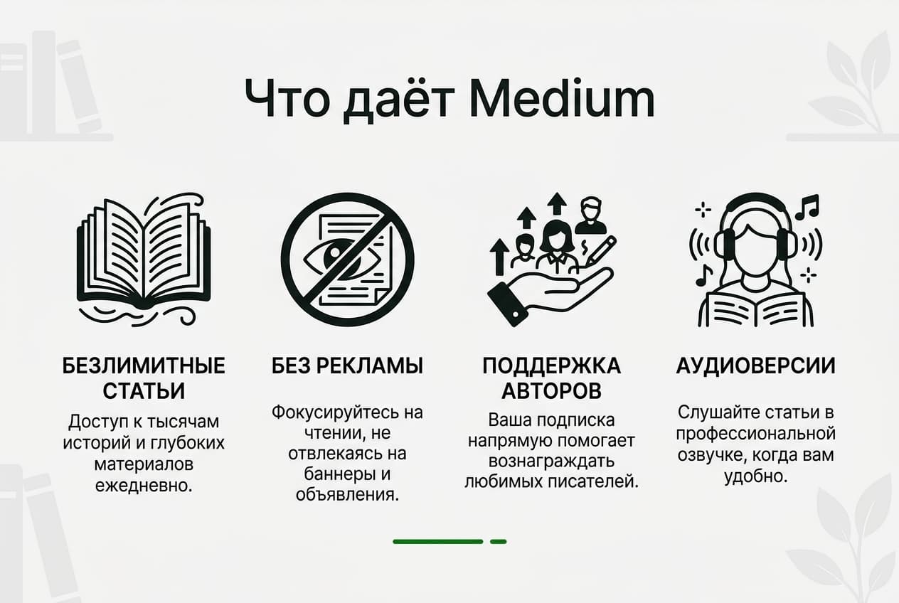 Как оформить подписку Medium из России в 2026 году: без зарубежной карты — фото 1