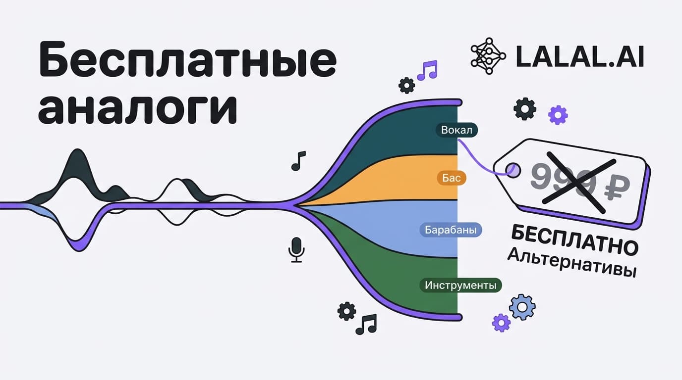 Бесплатный аналог LALAL.AI: 5 рабочих вариантов и честно про их лимиты