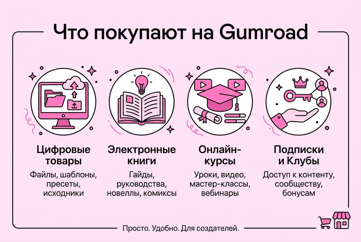 Как оплатить покупки на Gumroad из России в 2026 году: без зарубежной карты — фото 1