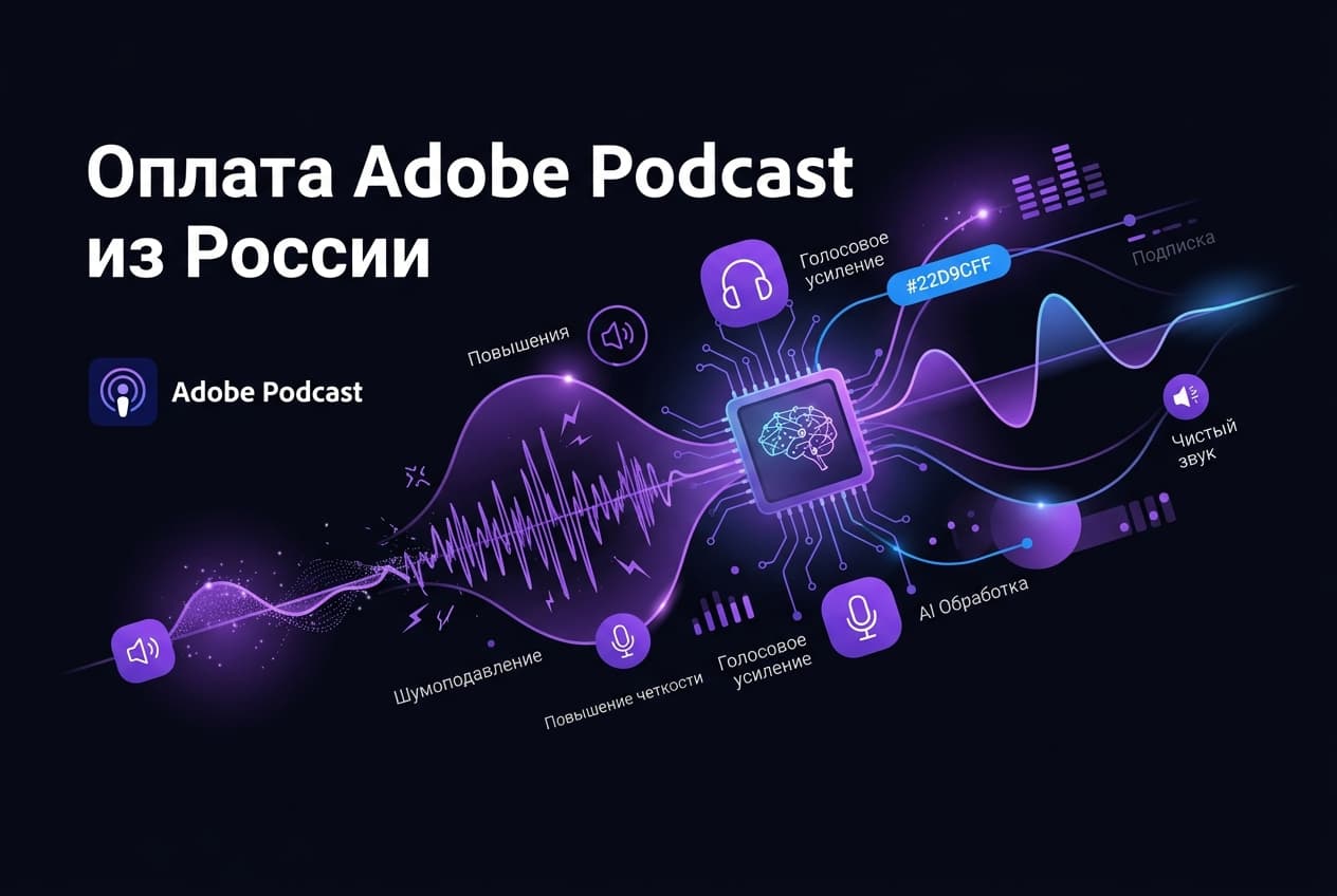 Как оформить подписку Adobe Podcast из России в 2026 году: без зарубежной карты