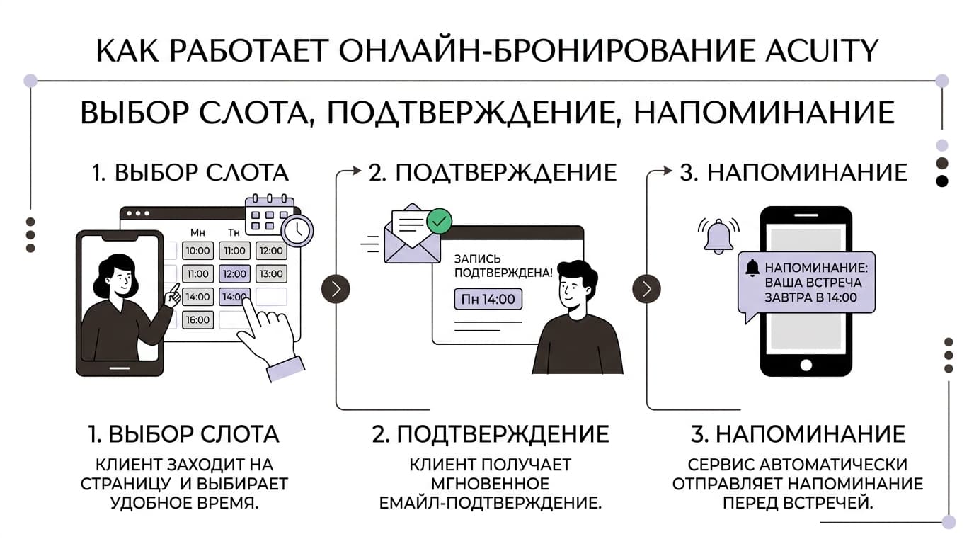 Acuity от Squarespace: сервис онлайн-записи, который сам ведёт твоё расписание — фото 1