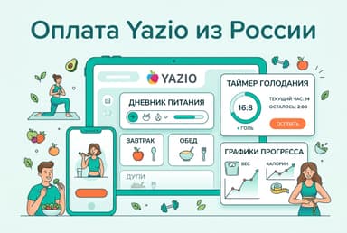 Как оплатить Yazio из России в 2026 году: подписку Pro без зарубежной карты
