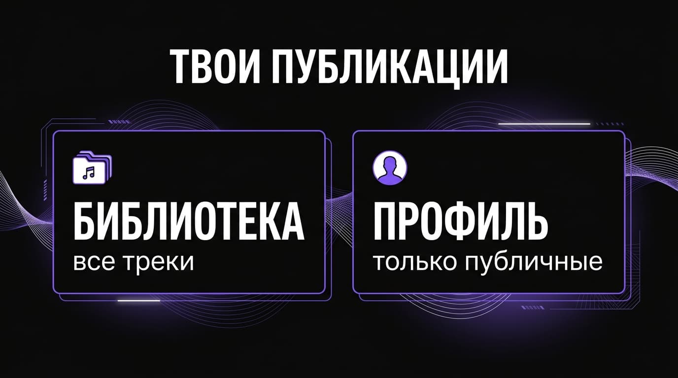 Где искать опубликованные песни в Suno: свой профиль, чужие треки и пропавшие генерации — фото 1