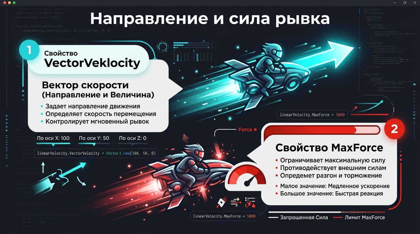 Как создать систему дэшей в Roblox Studio (LinearVelocity) — фото 2