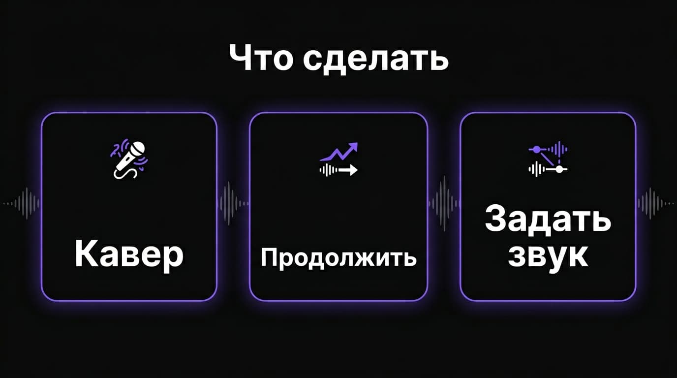Загрузка своей песни в Suno: как сделать кавер, ремикс или продолжение из готового трека — фото 2