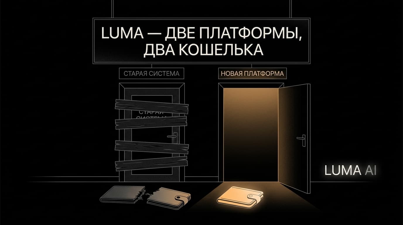 Как оплатить Luma AI из России в 2026 году: две платформы, два кошелька и одна ловушка