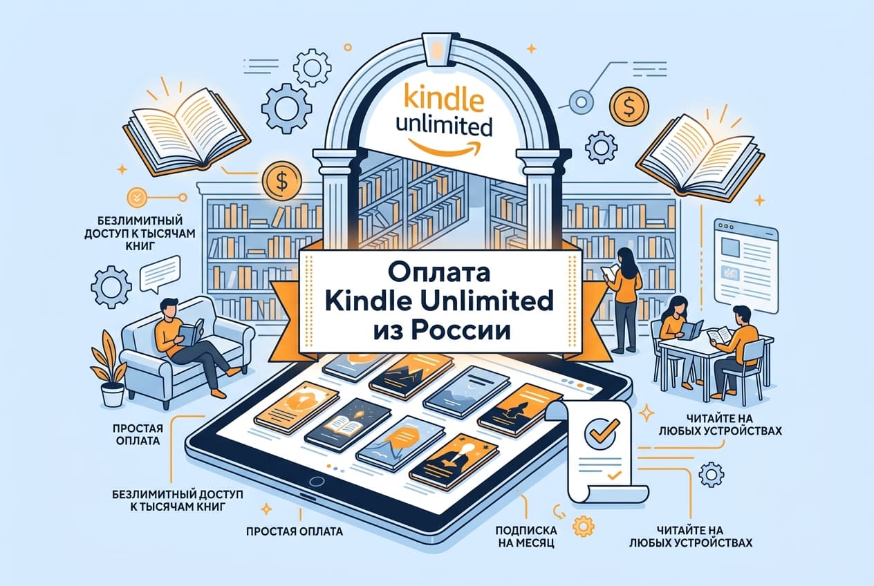 Как оформить подписку Kindle Unlimited из России в 2026 году: без зарубежной карты
