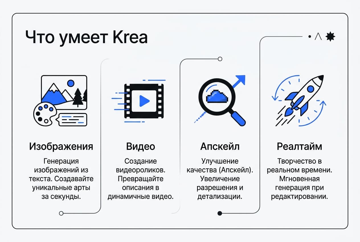 Как оплатить Krea AI из России в 2026 году: креативный ИИ-комбайн без зарубежной карты — фото 1