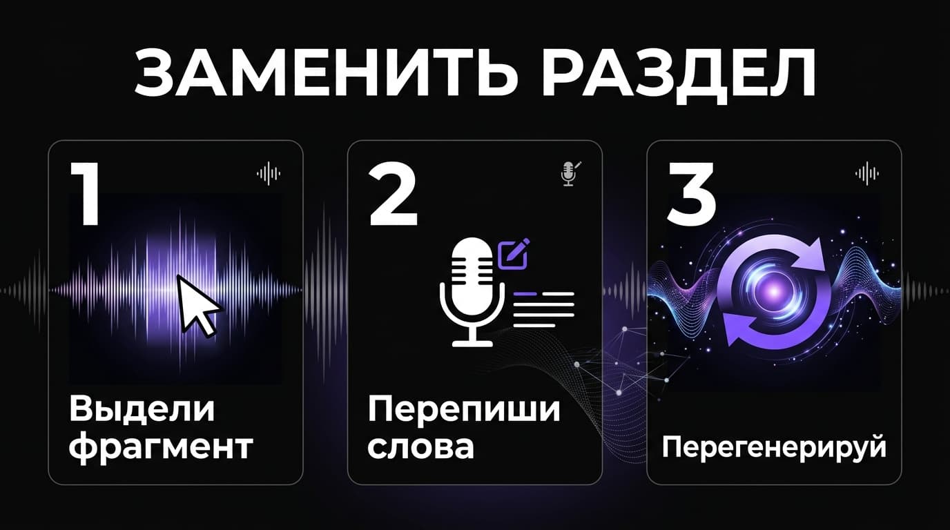 Правим текст готовой песни в Suno: замена слов, проглоченные буквы и неверные ударения — фото 1