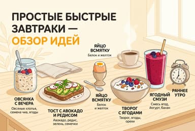 Что приготовить на завтрак: простое — 12 быстрых идей