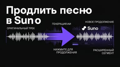Suno Extend: как сделать трек длиннее и не получить обрыв или зацикливание