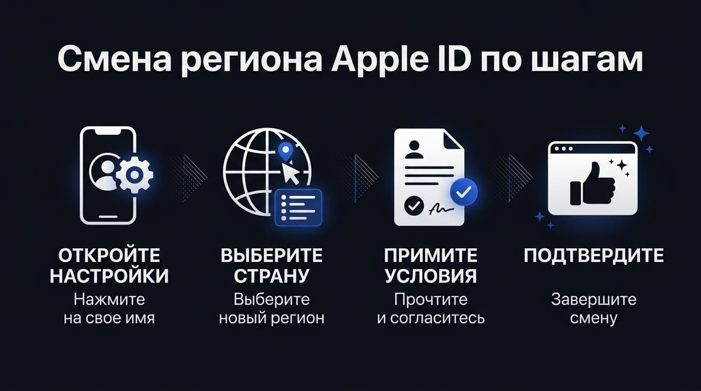 Как установить Qobuz на iPhone в России: меняем регион Apple ID — фото 2