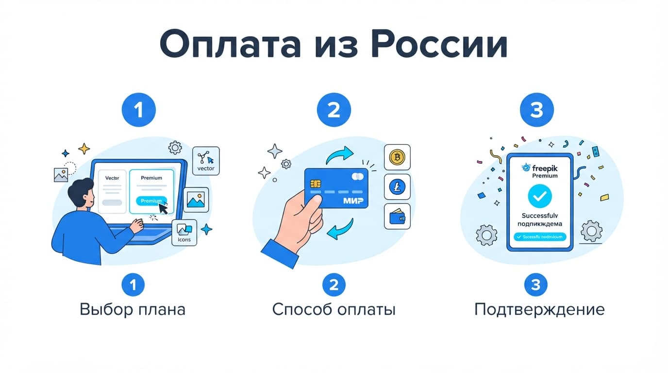 Как оплатить подписку Freepik из России в 2026 году — фото 4