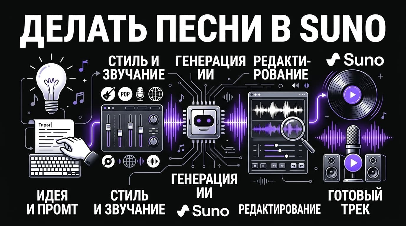 Suno с нуля: как за пять минут получить свою первую песню