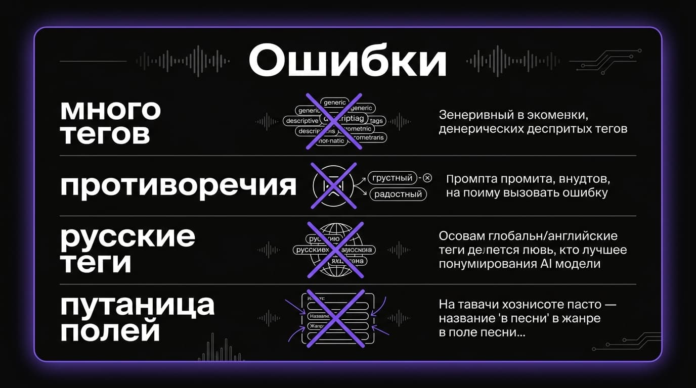 Промт для Suno: чеклист, который превращает случайный набор слов в рабочий запрос — фото 2