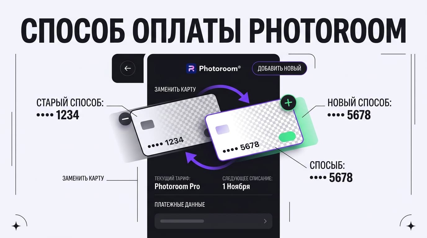 Как поменять карту для оплаты Photoroom и что делать, если российская не принимается