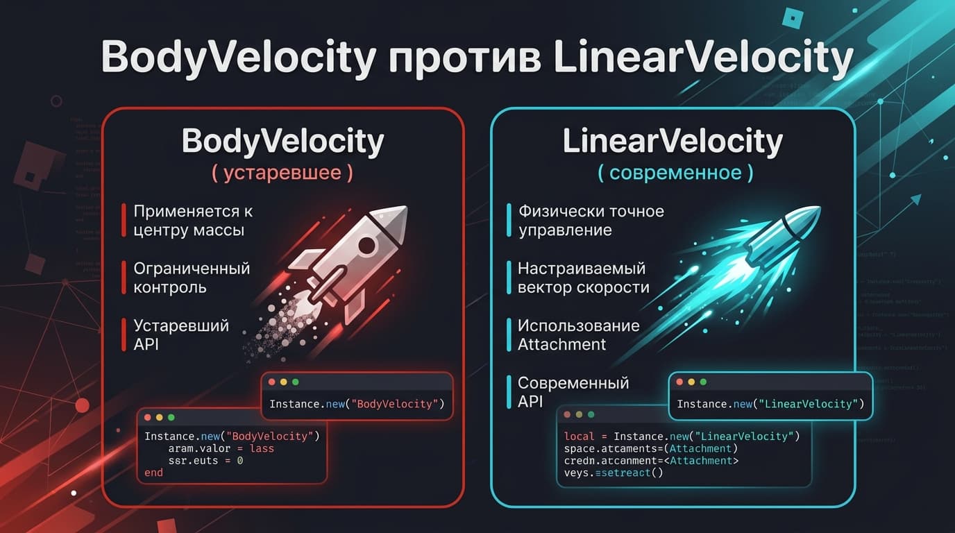 Как создать систему дэшей в Roblox Studio (LinearVelocity) — фото 1