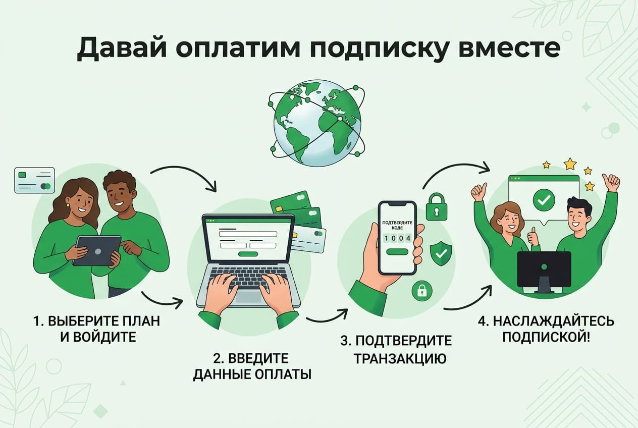 Давай оплатим подписку из России в 2026 году: пошагово вместе