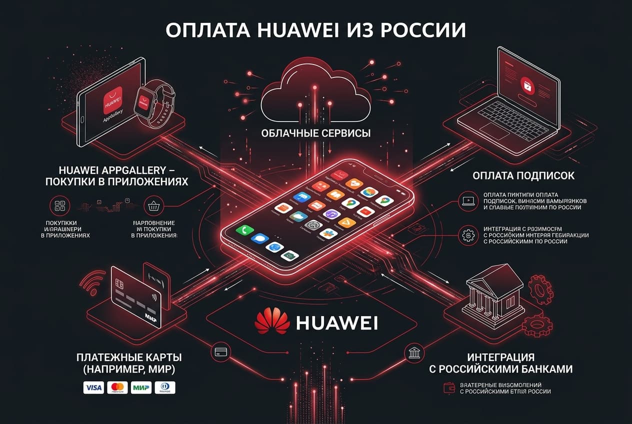 Как оплатить Huawei из России в 2026 году: приложения и сервисы без зарубежной карты