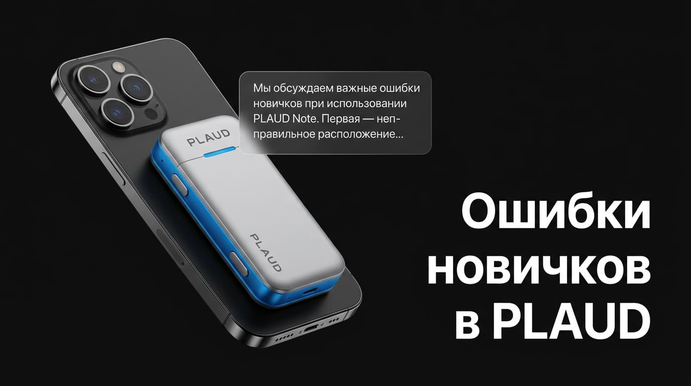 5 ошибок с PLAUD Note, из-за которых новички теряют записи и переплачивают за тариф
