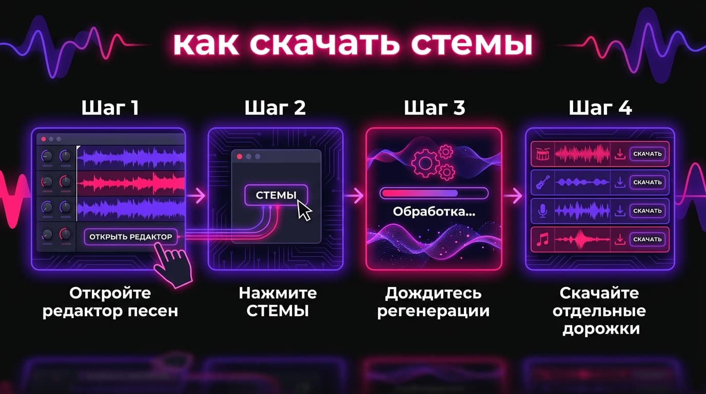 Стемы в Suno: как вытащить из трека отдельные дорожки — фото 3