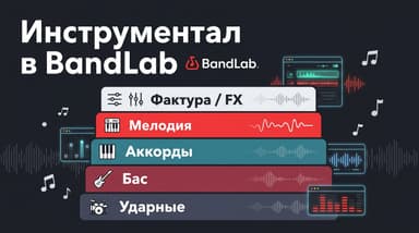 Инструментал в BandLab: как собрать бит и аранжировку без вокала с нуля