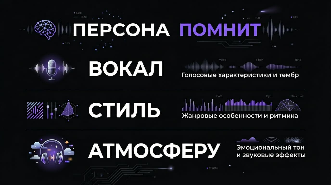 Персона в Suno: как закрепить узнаваемый голос и стиль за новыми треками — фото 2