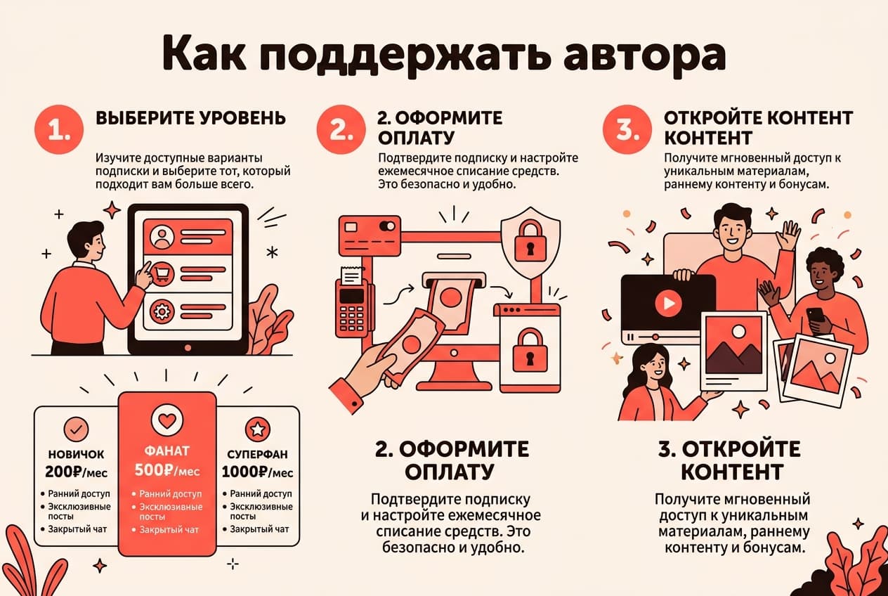 Как оплатить Patreon из России в 2026 году: поддержать автора без зарубежной карты — фото 1