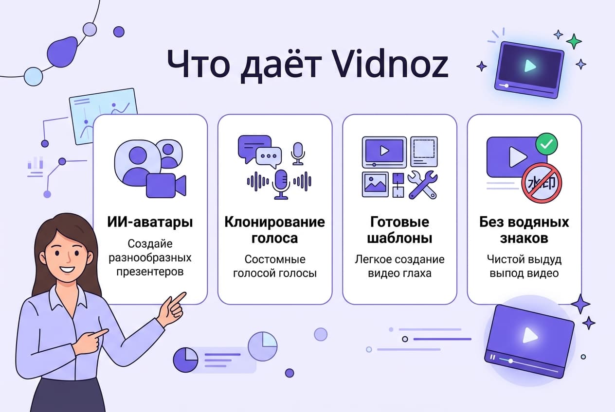 Как оформить подписку Vidnoz из России в 2026 году: без зарубежной карты — фото 1