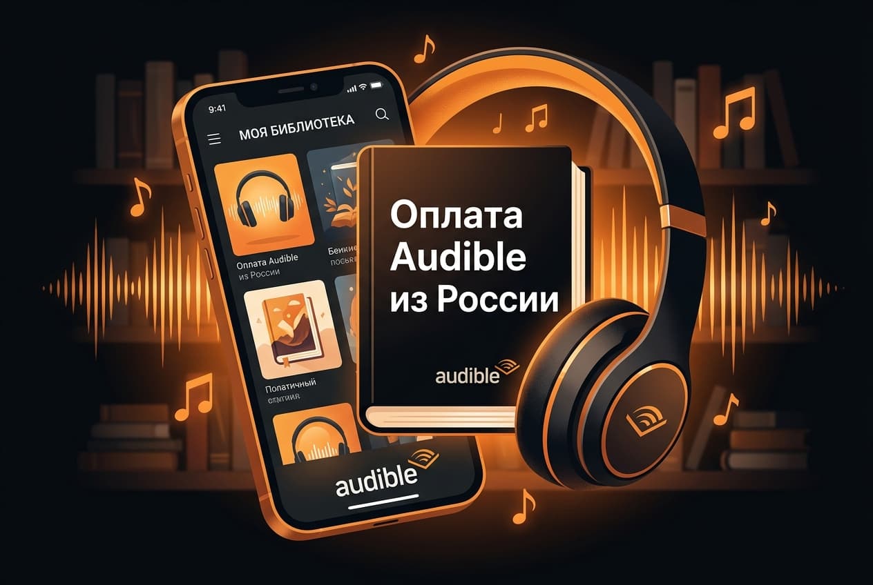 Как оформить подписку Audible из России в 2026 году: без зарубежной карты