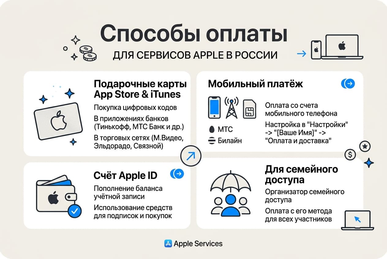 Как оплатить Apple в России в 2026 году: App Store, iCloud и сервисы — фото 2