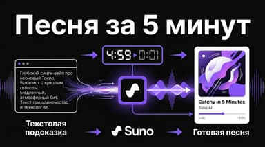 Песня в Suno за 5 минут: самый простой способ для тех, кто никогда этого не делал