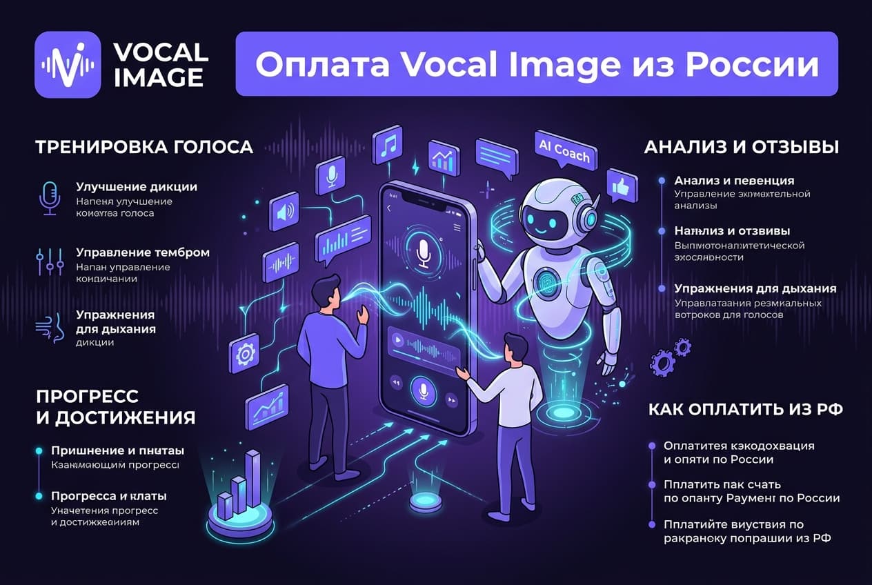 Как оплатить подписку Vocal Image в России в 2026 году: без зарубежной карты