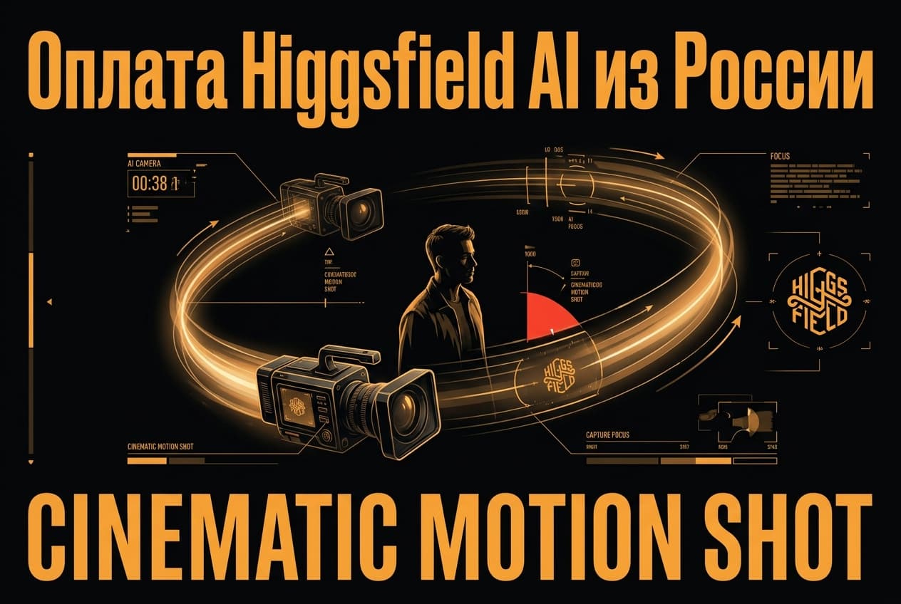 Как оплатить Higgsfield AI из России в 2026 году: кинематографичное видео без карты