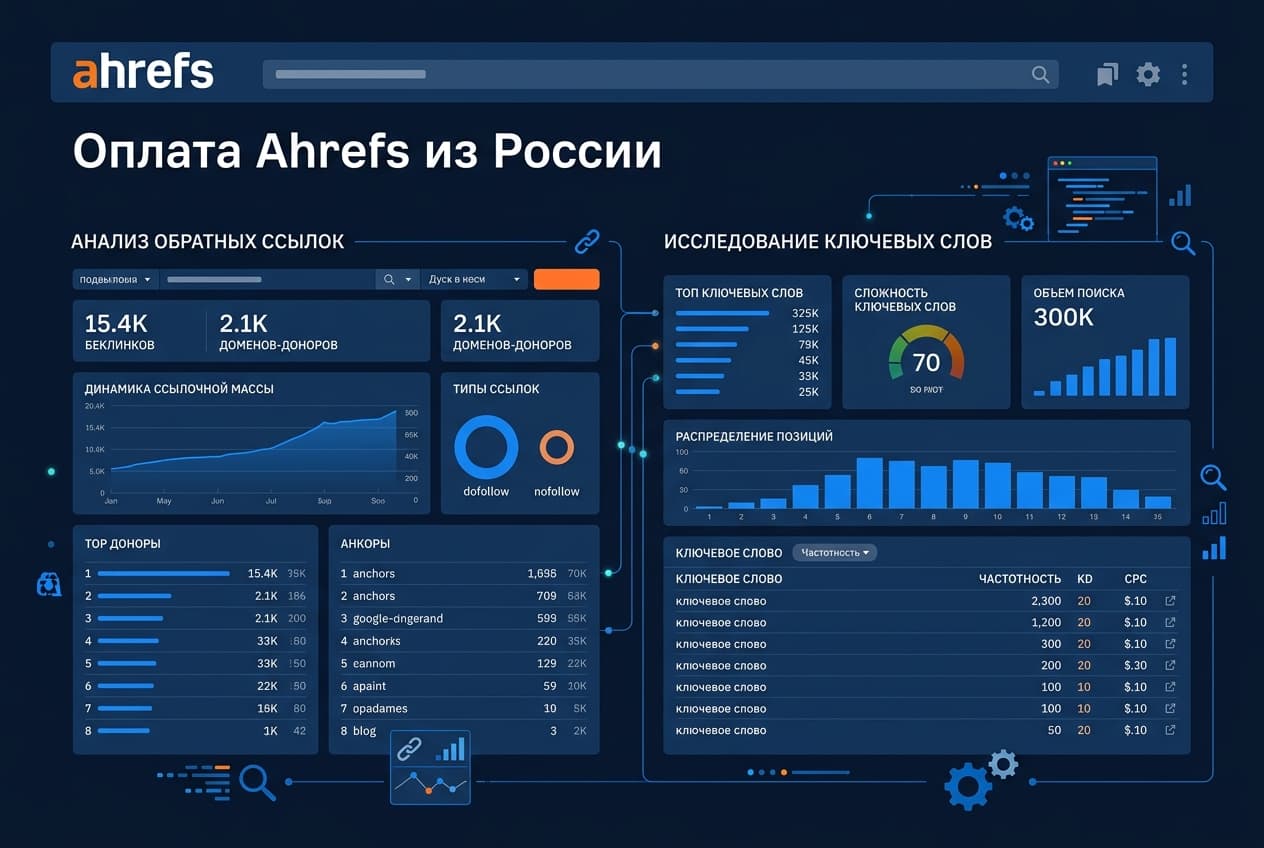 Как оформить подписку Ahrefs из России в 2026 году: без зарубежной карты