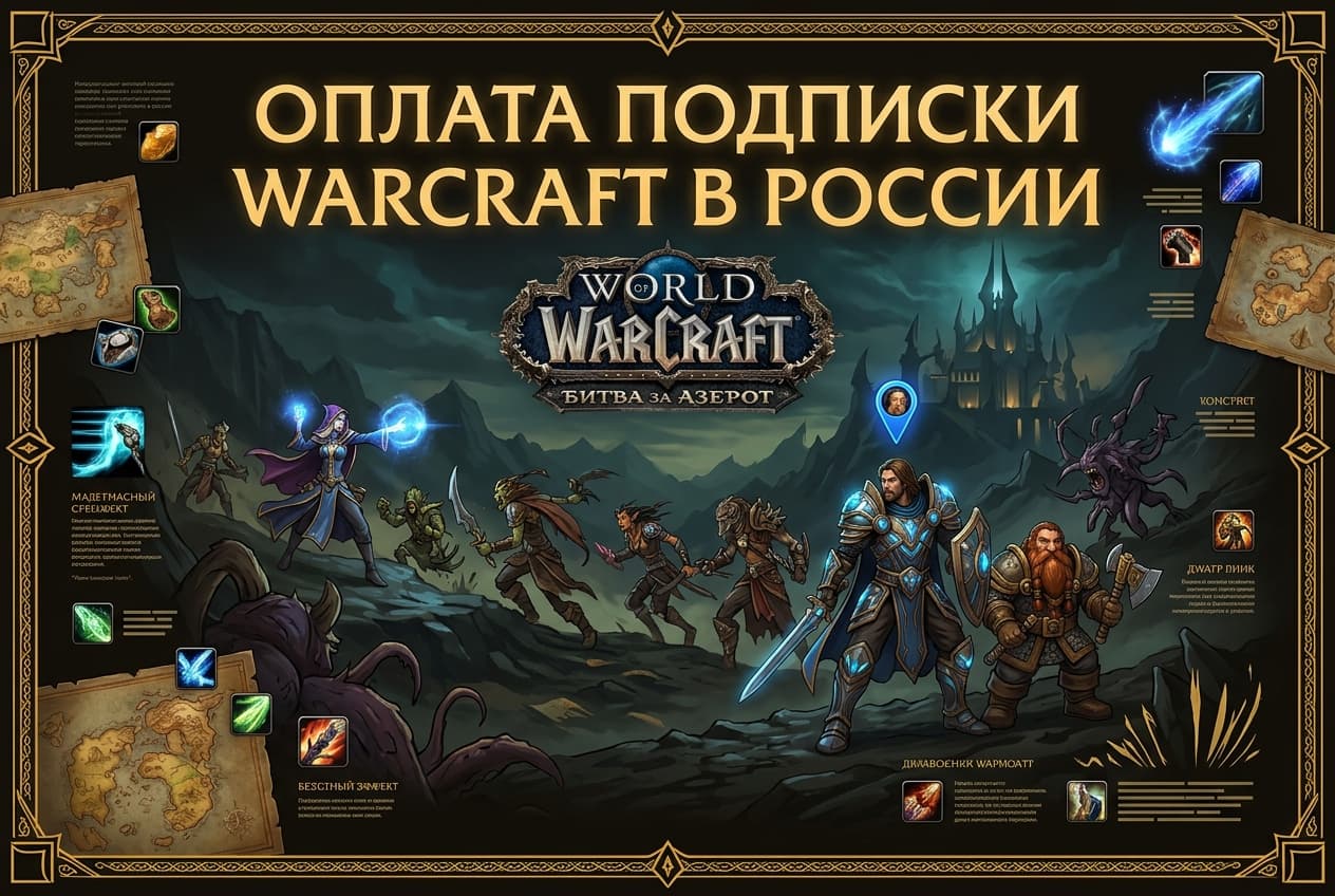 Как оплатить подписку Warcraft в России в 2026 году: без зарубежной карты