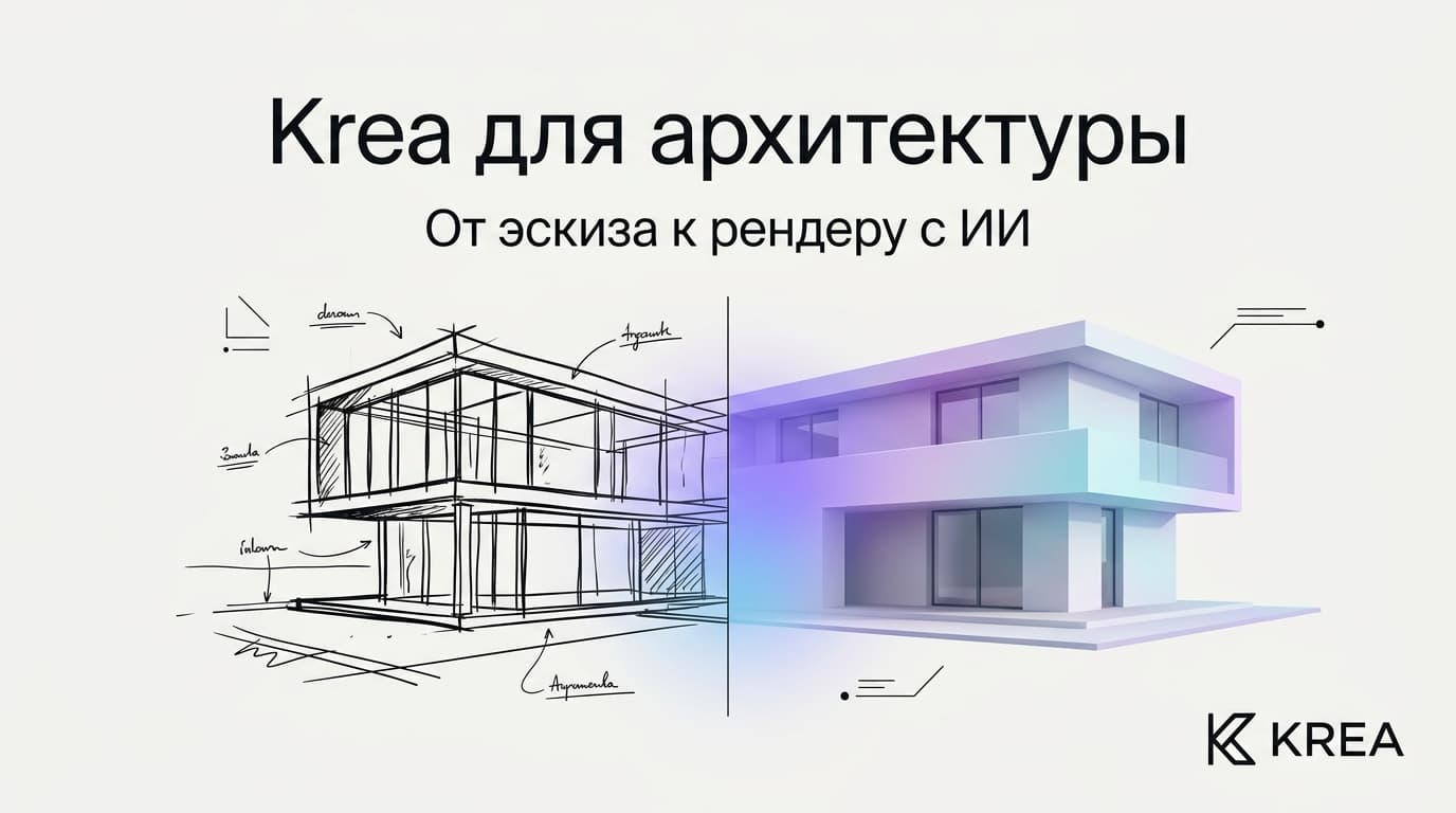 Krea для архитектуры и интерьеров: как получить рендер за минуту