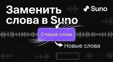 Правим текст готовой песни в Suno: замена слов, проглоченные буквы и неверные ударения