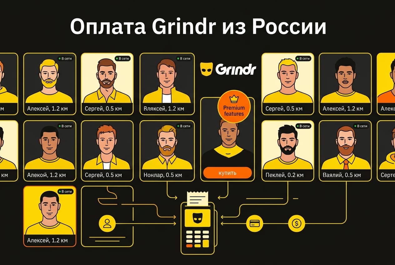 Как купить подписку Grindr из России в 2026 году: без зарубежной карты