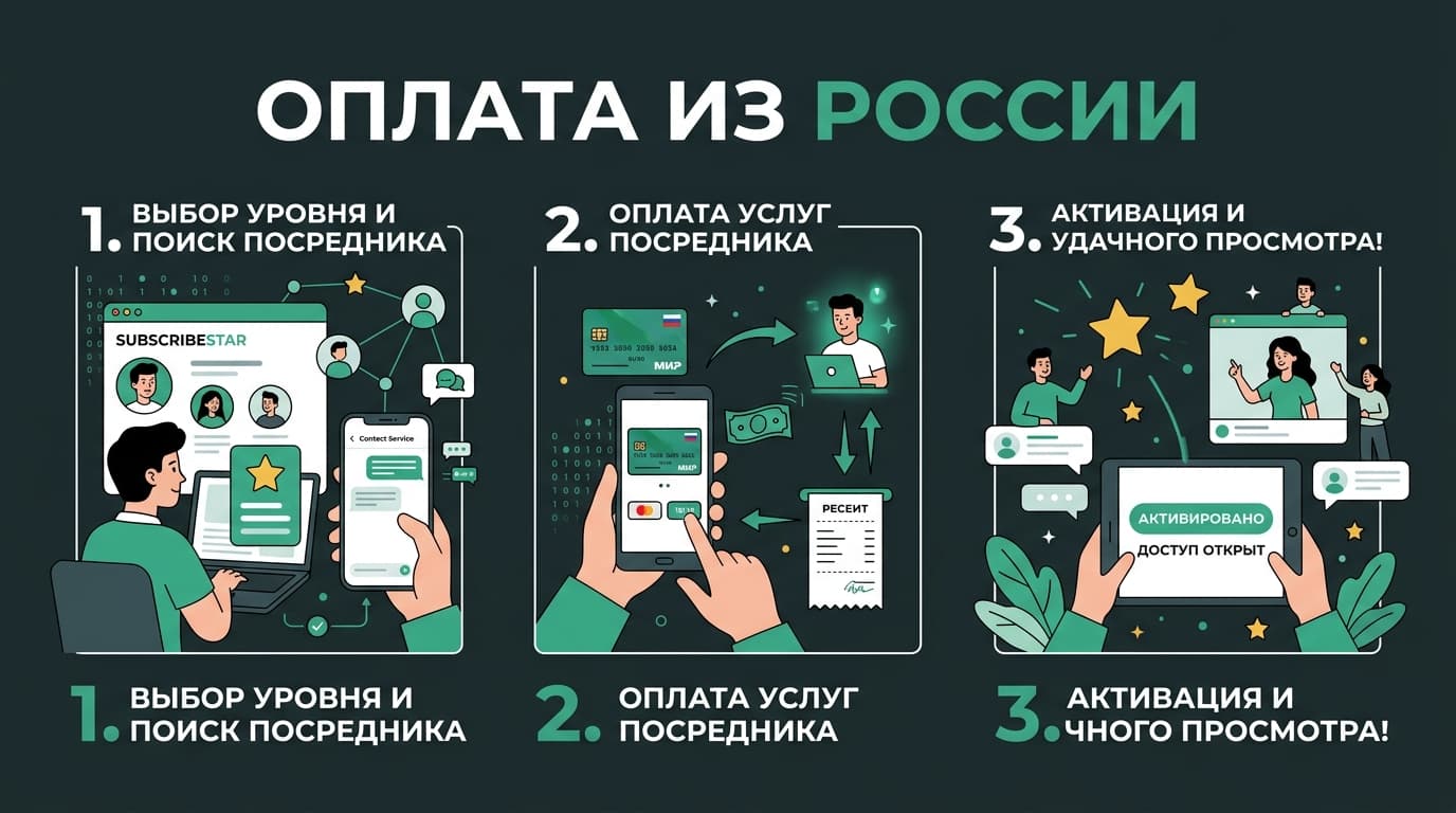 SubscribeStar: как оплатить подписку из России в 2026 году — фото 3