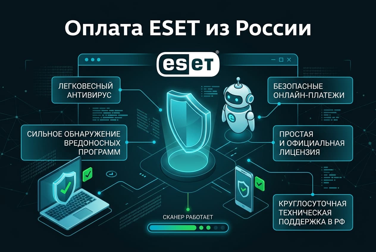 Как оформить подписку ESET из России в 2026 году: без зарубежной карты